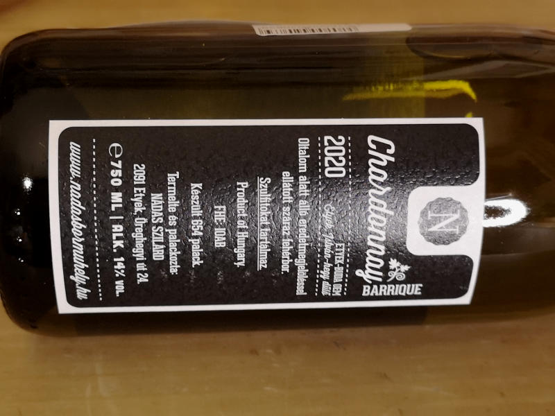 Chardonnay Barriqe - Nádas Szilárd - Etyek-Buda